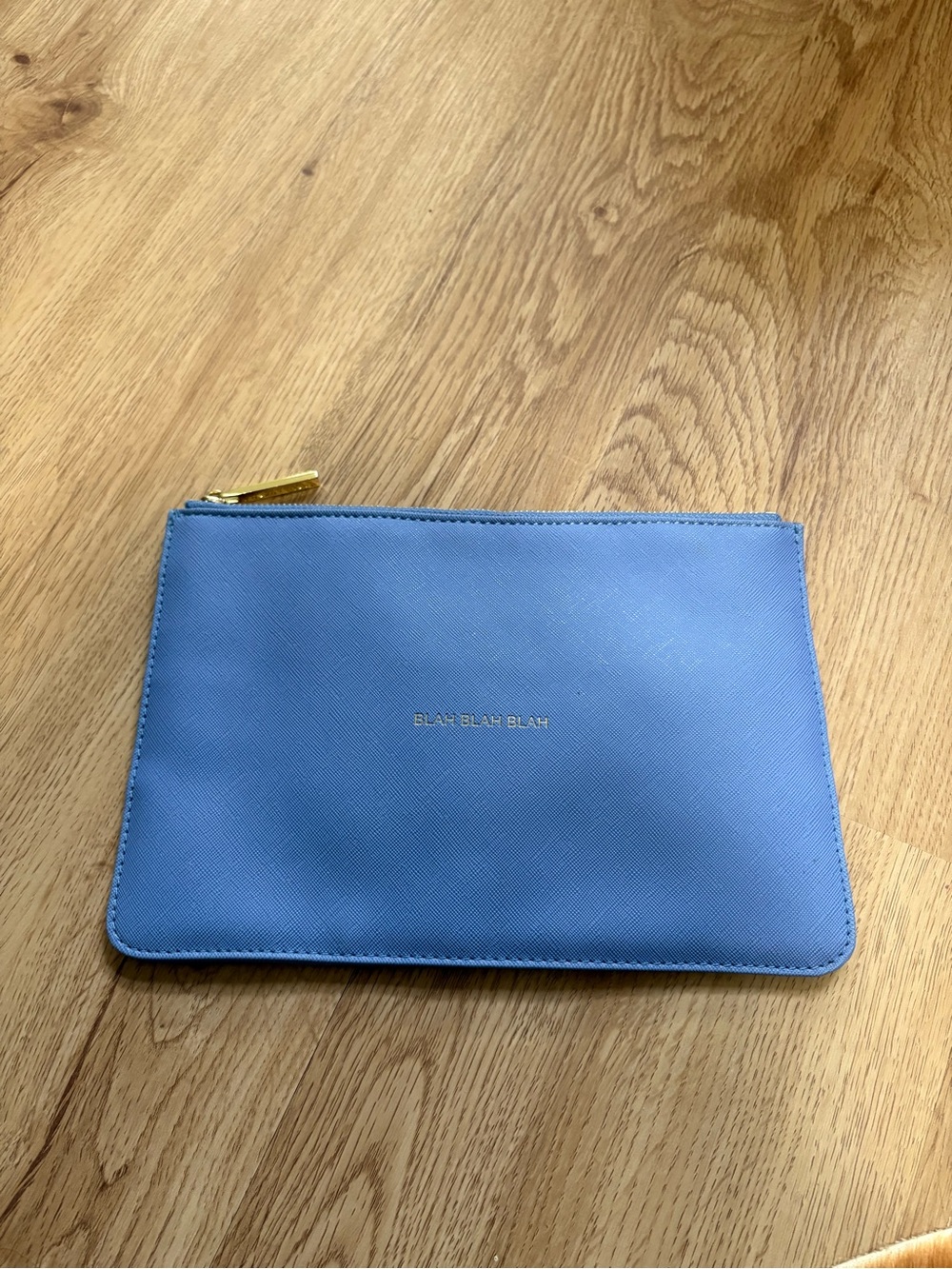 Blue Katie Loxton 'BLAH BLAH BLAH' Zip Pouch